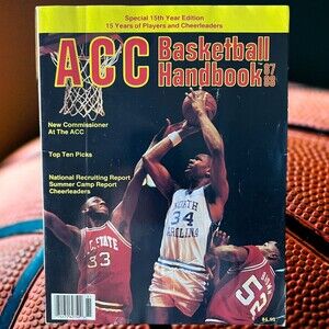 ACC 1987-1988 College Basketball Program 15th Year Ed. Duke beat UNC Danny Ferry